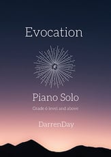 Evocation piano sheet music cover
